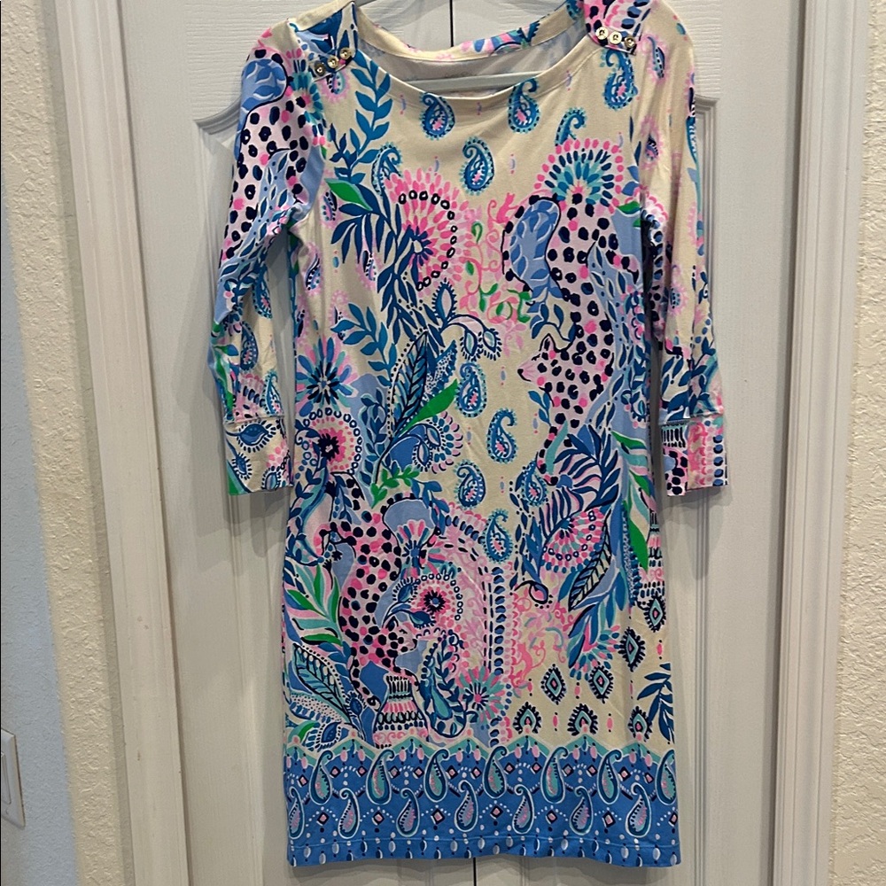 Lilly Pulitzer Blue and Pink Paisley Dress